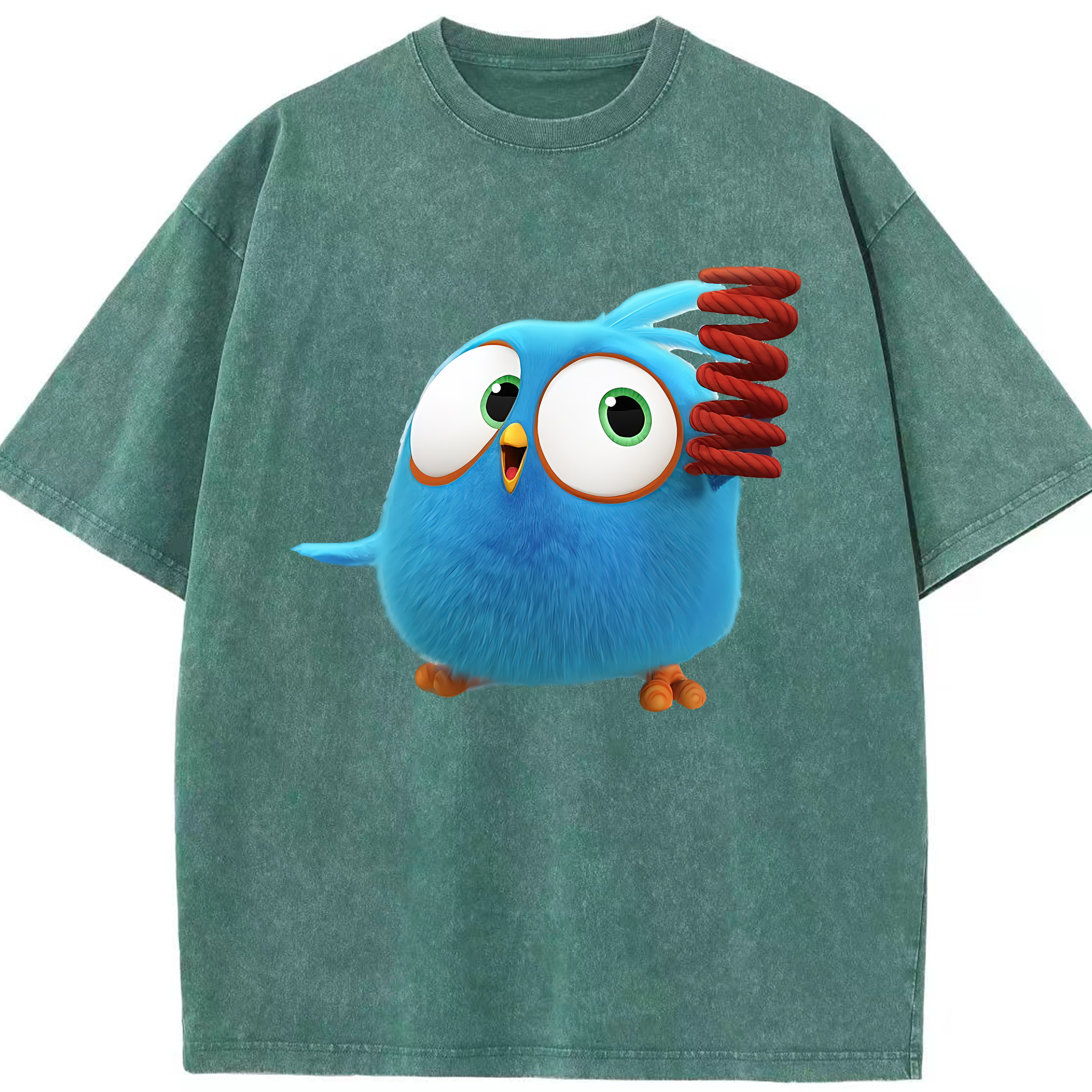 （画像用） Angry Birds アングリーバード 綿100% ヴィンテージ風 半袖Tシャツ（フロントプリント）
